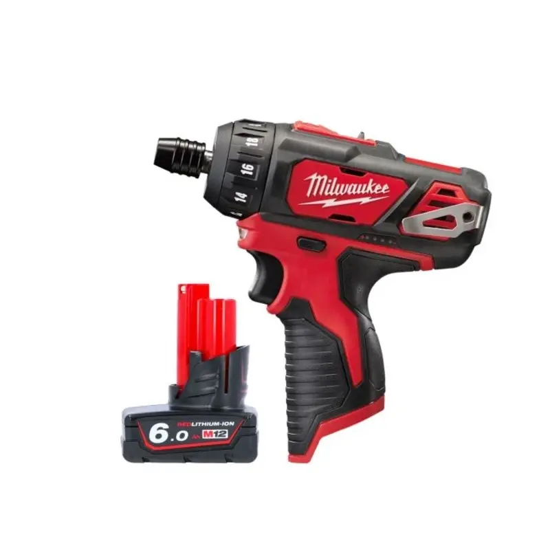 Milwaukee M12BD 12V Cordless Sub Compact Screwdriver With 1 x 6.0Ah Battery
