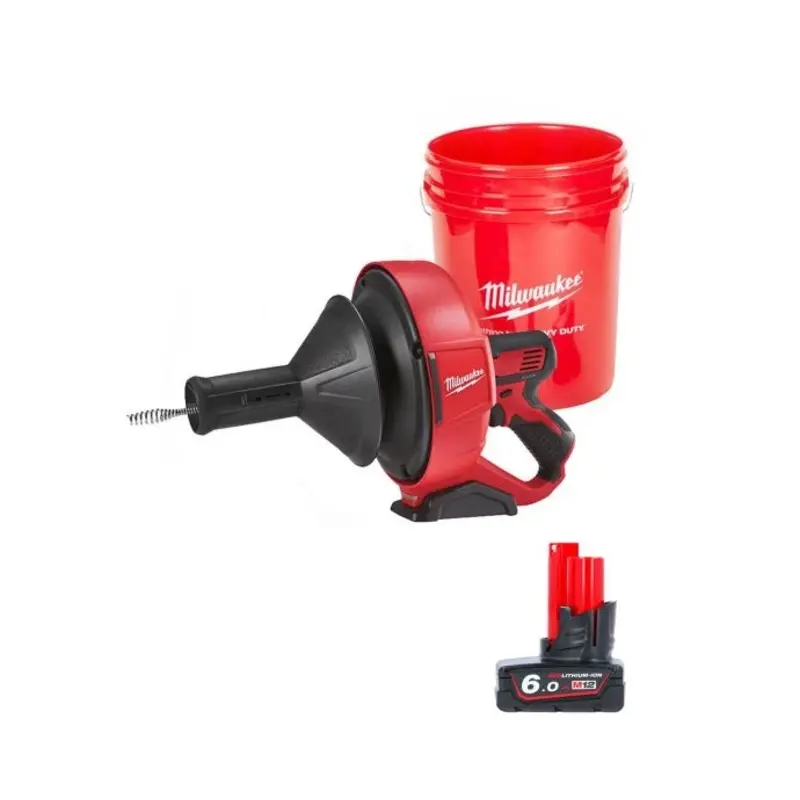 Milwaukee M12BDC8 12V Cordless Sub-Compact 8mm Drain Cleaner With 1 x 6.0Ah Battery