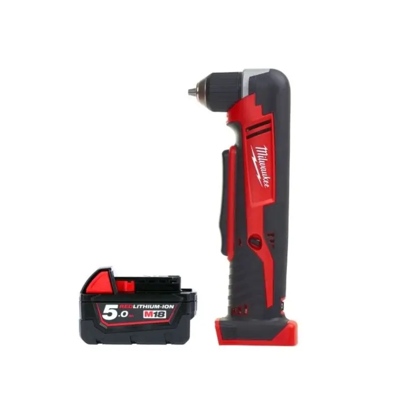 Milwaukee C18RAD 18V Cordless Right Angle Drill With 1 x 5.0Ah Battery