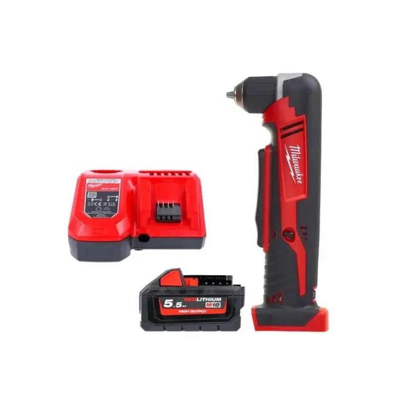 Milwaukee C18RAD 18V Cordless Right Angle Drill With 1 x 5.5Ah Battery & Charger