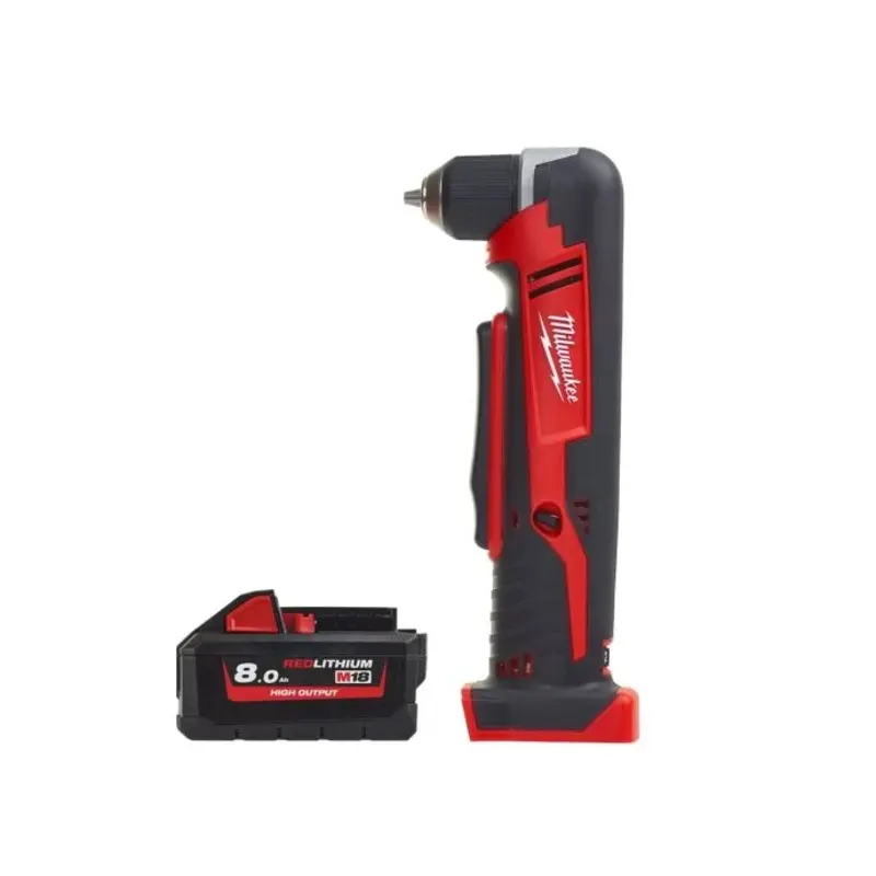 Milwaukee C18RAD 18V Cordless Right Angle Drill With 1 x 8.0Ah Battery