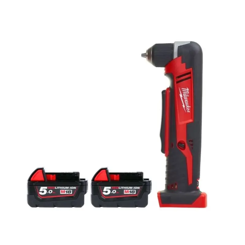 Milwaukee C18RAD 18V Cordless Right Angle Drill With 2 x 5.0Ah Batteries