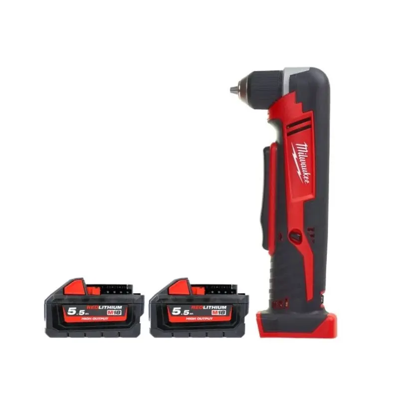 Milwaukee C18RAD 18V Cordless Right Angle Drill With 2 x 5.5Ah Batteries