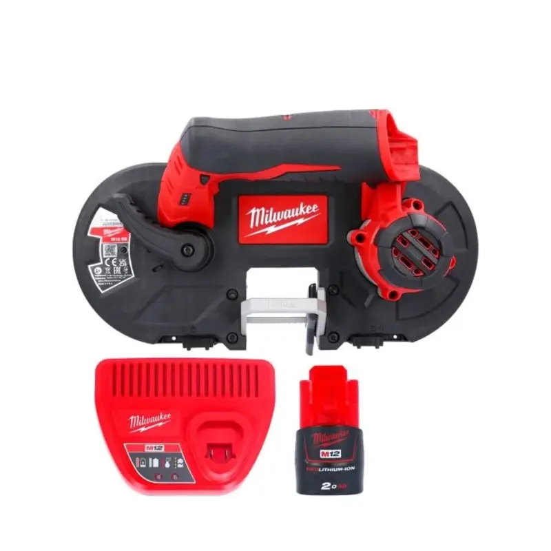 Milwaukee M12BS 12V Sub Compact Cordless Bandsaw With 1 x 2.0Ah Battery & Charger