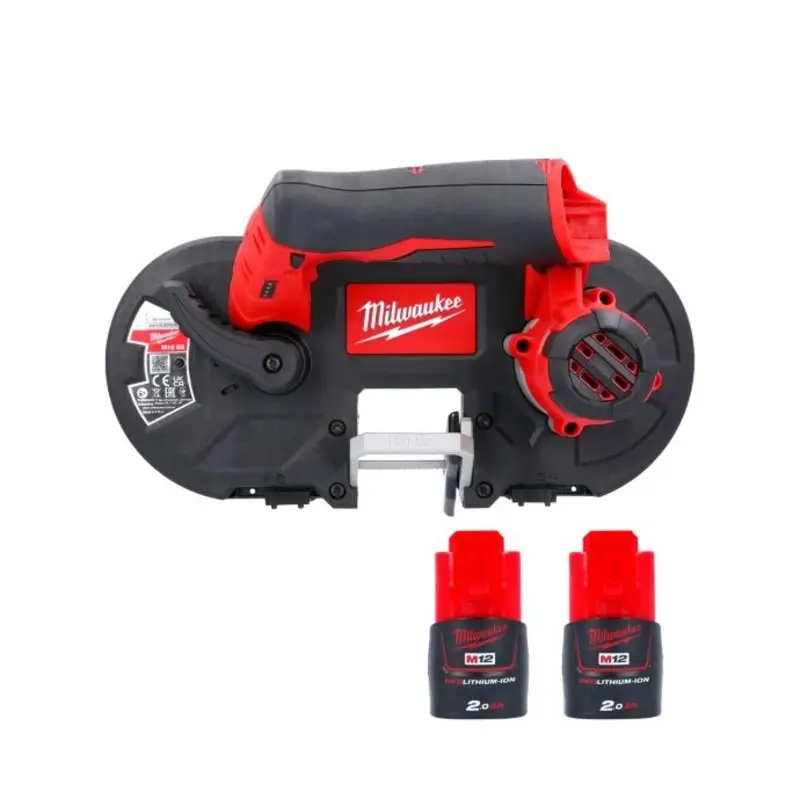 Milwaukee M12BS 12V Sub Compact Cordless Bandsaw With 2 x 2.0Ah Batteries