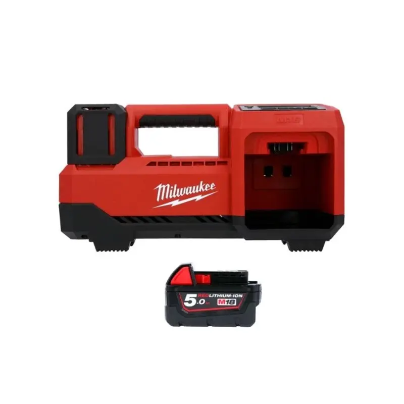 Milwaukee M18BI-0 18V Cordless Tyre Inflator With 1 x 5.0Ah Battery