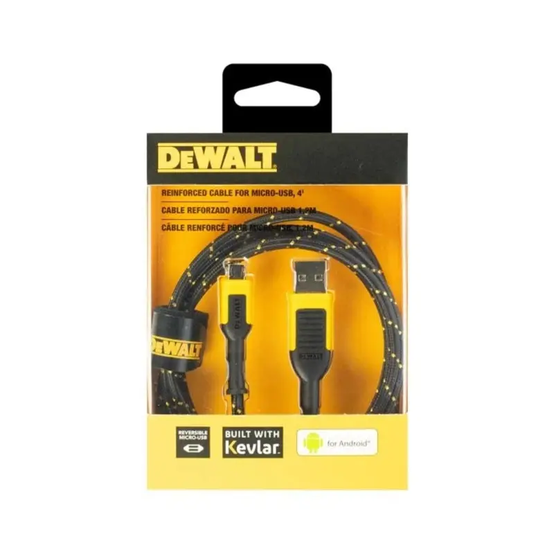 DeWalt 131-1360-DW2 1.2m / 4ft Micro-USB Charging Cable for Android