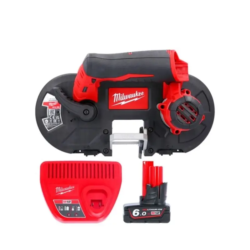 Milwaukee M12BS 12V Sub Compact Cordless Bandsaw With 1 x 6.0Ah Battery & Charger