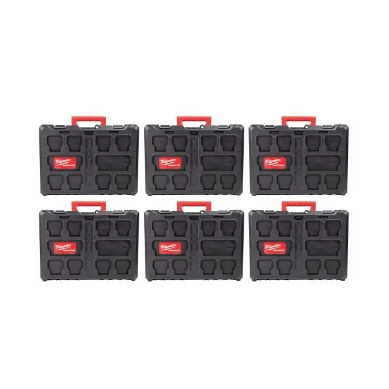 Milwaukee 4932464087 Packout 530mm Stackable Tool Box - Pack of 6