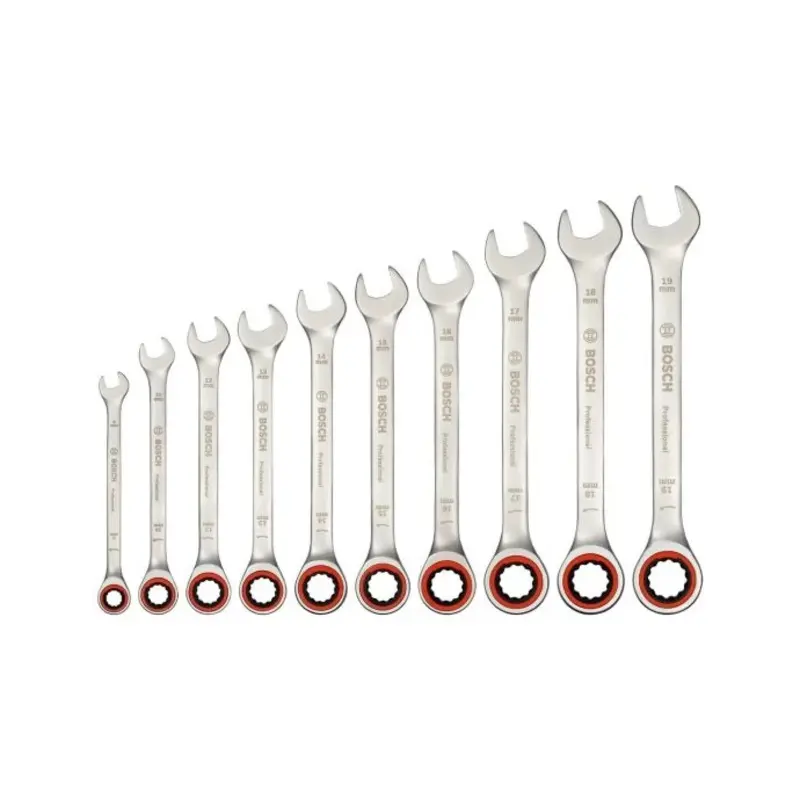 Bosch 1600A02AU0 Professional Combination 10 Piece Ratchet Spanner Set