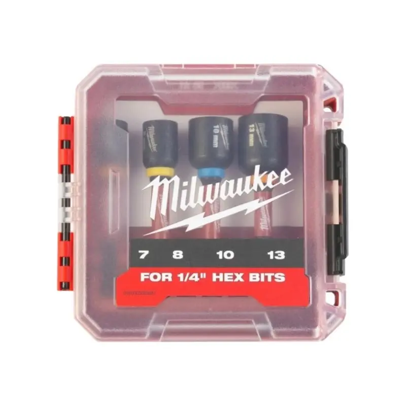 Milwaukee 4932492445 4 Piece Shockwave Impact Duty Magnetic Nut Driver Set