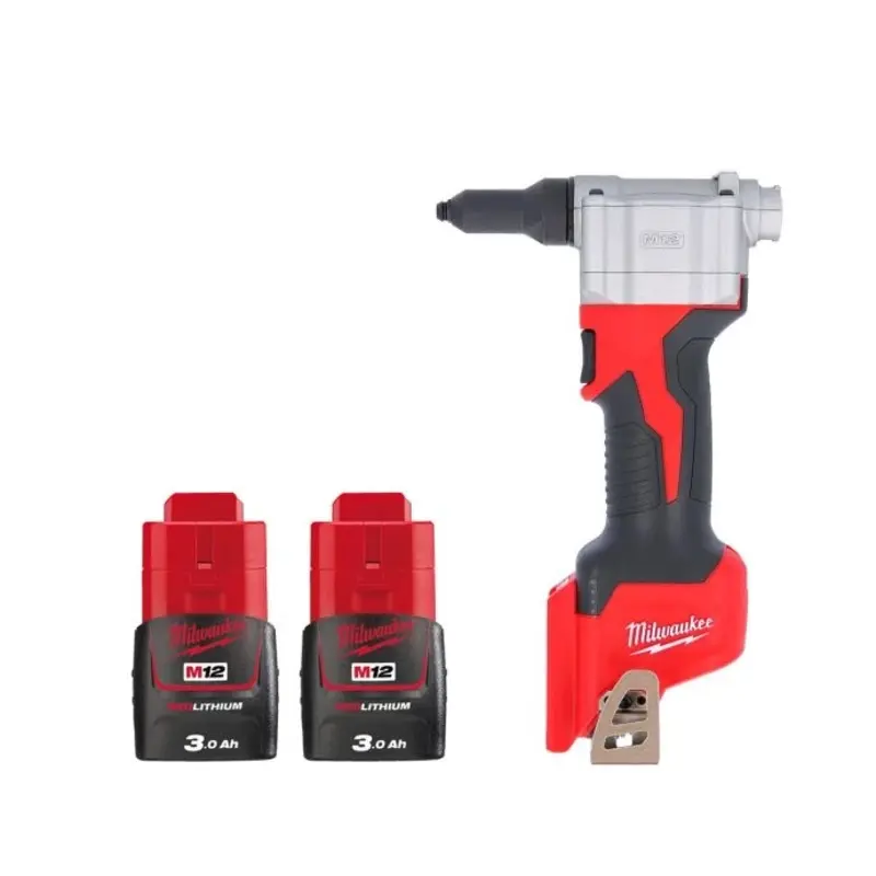 Milwaukee M12BPRT 12V M12 Cordless Pop Rivet Gun With 2 x 3.0Ah Batteries