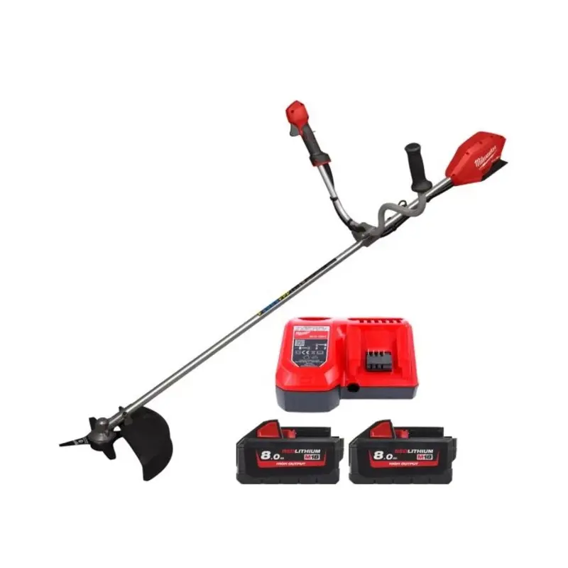Milwaukee M18FBCU 18V Cordless FUEL Brush Cutter With 2 x 8.0Ah Batteries & Charger