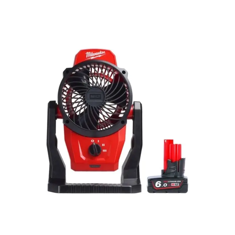 Milwaukee M12AF 12V Portable Mounting Fan 152mm With 1 x 6.0Ah Battery