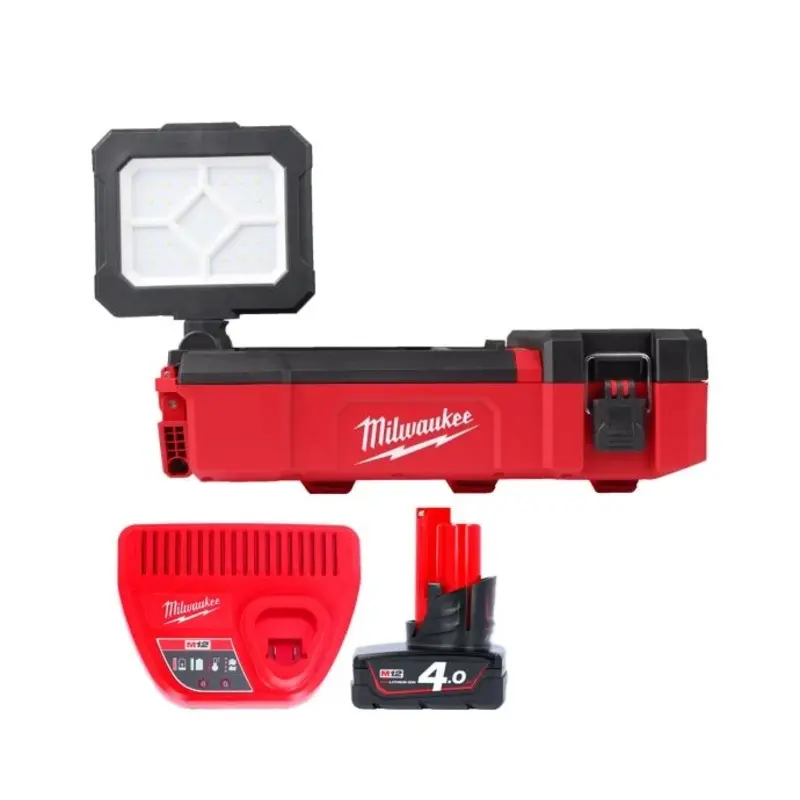 Milwaukee M12POAL 12V Cordless PACKOUT Area Light With 1 x 4.0Ah Battery & Charger