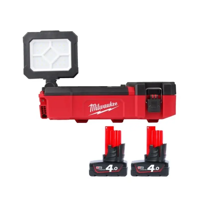 Milwaukee M12POAL 12V Cordless PACKOUT Area Light With 2 x 4.0Ah Batteries