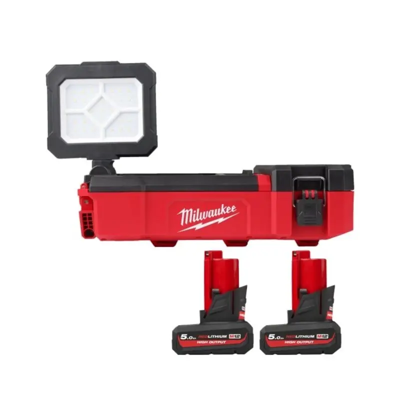Milwaukee M12POAL 12V Cordless PACKOUT Area Light With 2 x 5.0Ah Batteries