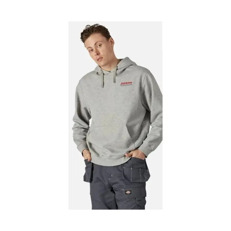 Dickies Stowe Graphic Hoodie - Size: L Colour: Grey Melange