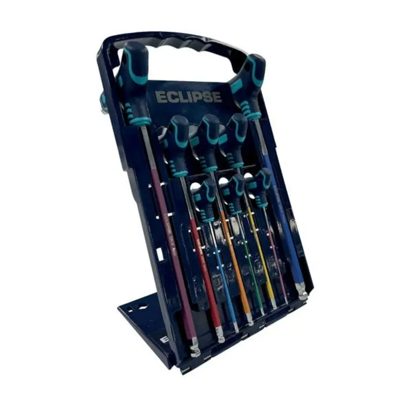 Eclipse 8-Piece Metric Colour-Coded T-Grip Hex Keys Set