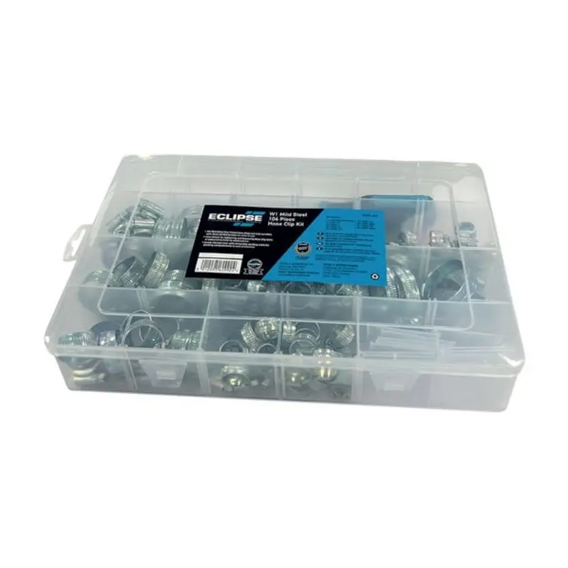 Eclipse W1 Mild Steel 106 Piece Hose Clip Set with Flexi Driver