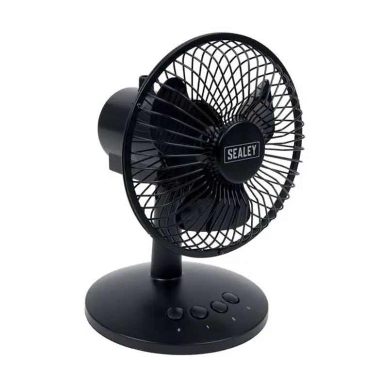 Sealey 6in 3-Speed Oscillating USB Desk Fan