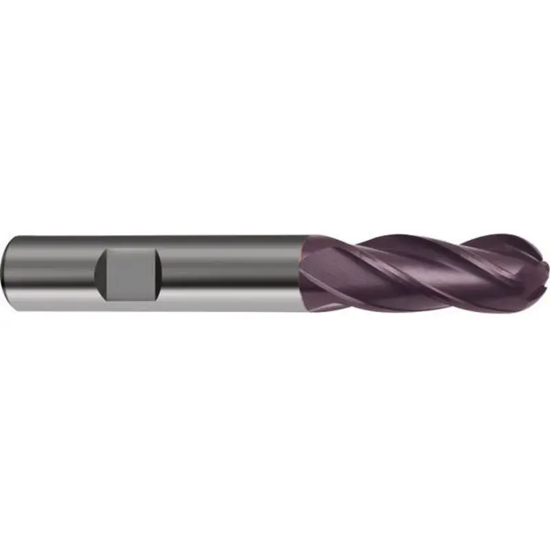 Guhring 8mm 4 Flute 5584 Fire Coated Standard Length Ball Nose Weldon Shank End Mill