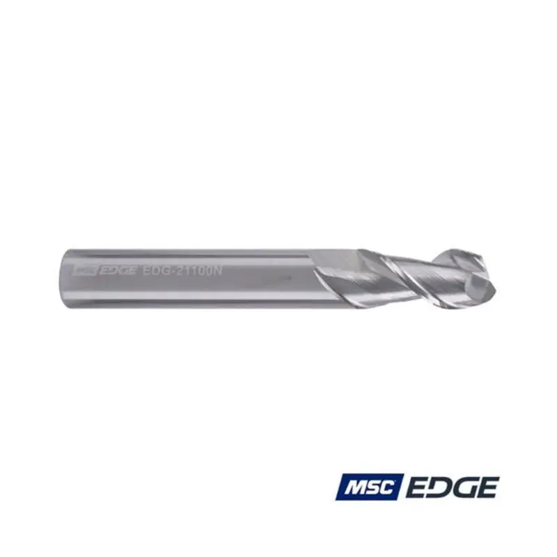 MSC Edge 10mm 2 Flute 45 Solid Carbide Uncoated High Helix End Mill