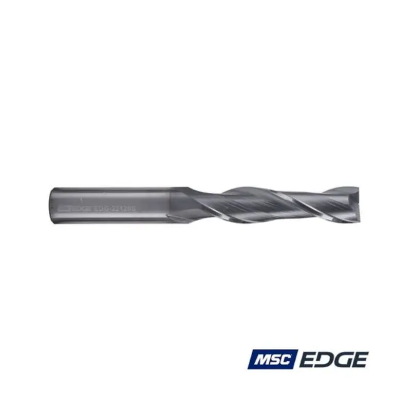 MSC Edge 12mm 2 Flute Solid Carbide AlCrSiN Coated Extended Flute End Mill