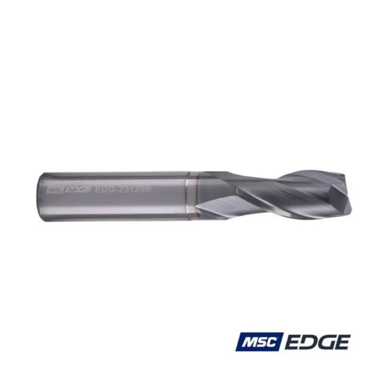 MSC Edge 12mm 2 Flute Solid Carbide AlCrSiN Coated Extended Reach End Mill