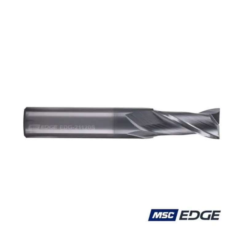 MSC Edge 12mm 2 Flute Solid Carbide AlCrSiN Coated Standard Length End Mill