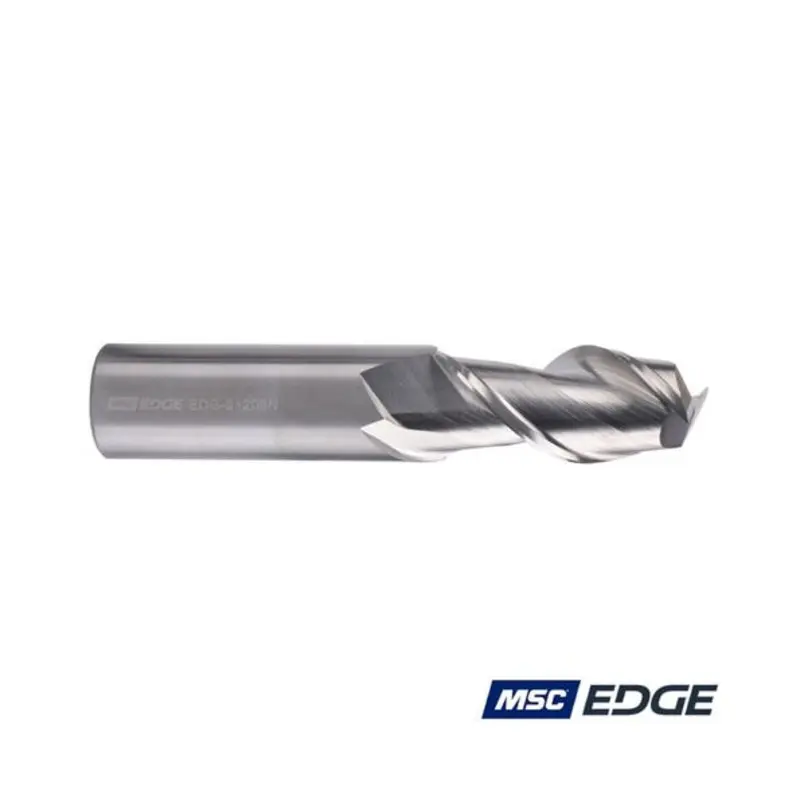 MSC Edge 20mm 2 Flute 45 Solid Carbide Uncoated High Helix End Mill