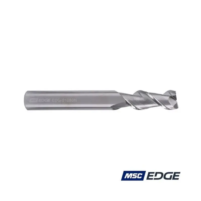 MSC Edge 8mm 2 Flute 45 Solid Carbide Uncoated High Helix End Mill