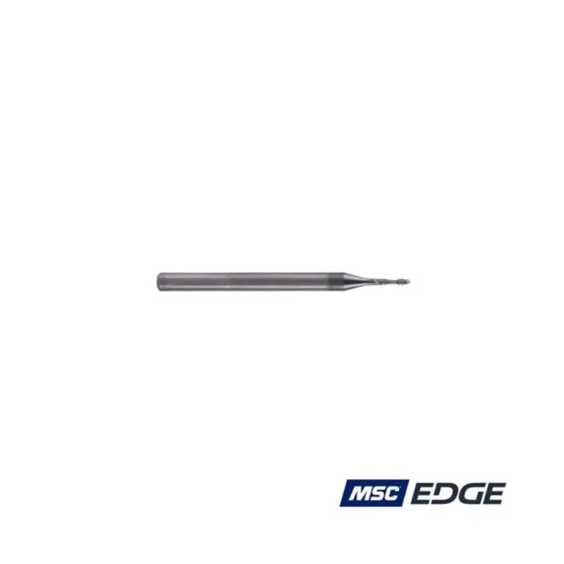MSC Edge 1mm 2 Flute Solid Carbide AlCrSiN Coated Standard Length Ball Nose End Mill