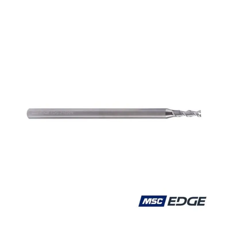 MSC Edge 2mm 2 Flute 45 Solid Carbide Uncoated High Helix End Mill