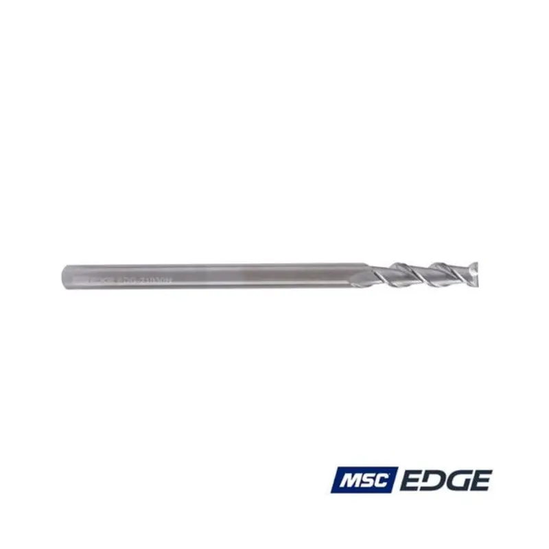 MSC Edge 3mm 2 Flute 45 Solid Carbide Uncoated High Helix End Mill