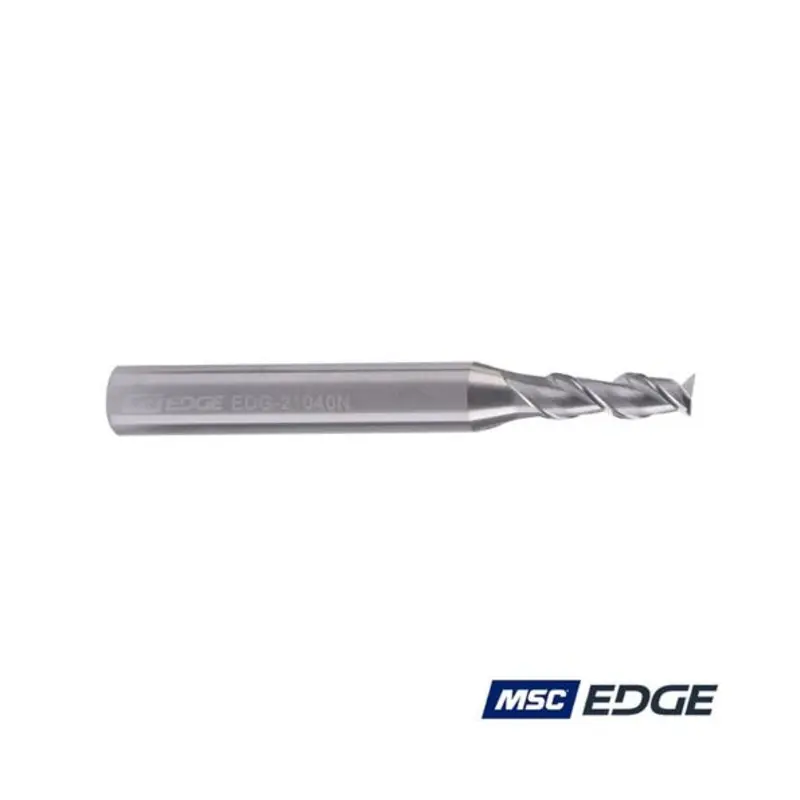 MSC Edge 4mm 2 Flute 45 Solid Carbide Uncoated High Helix End Mill