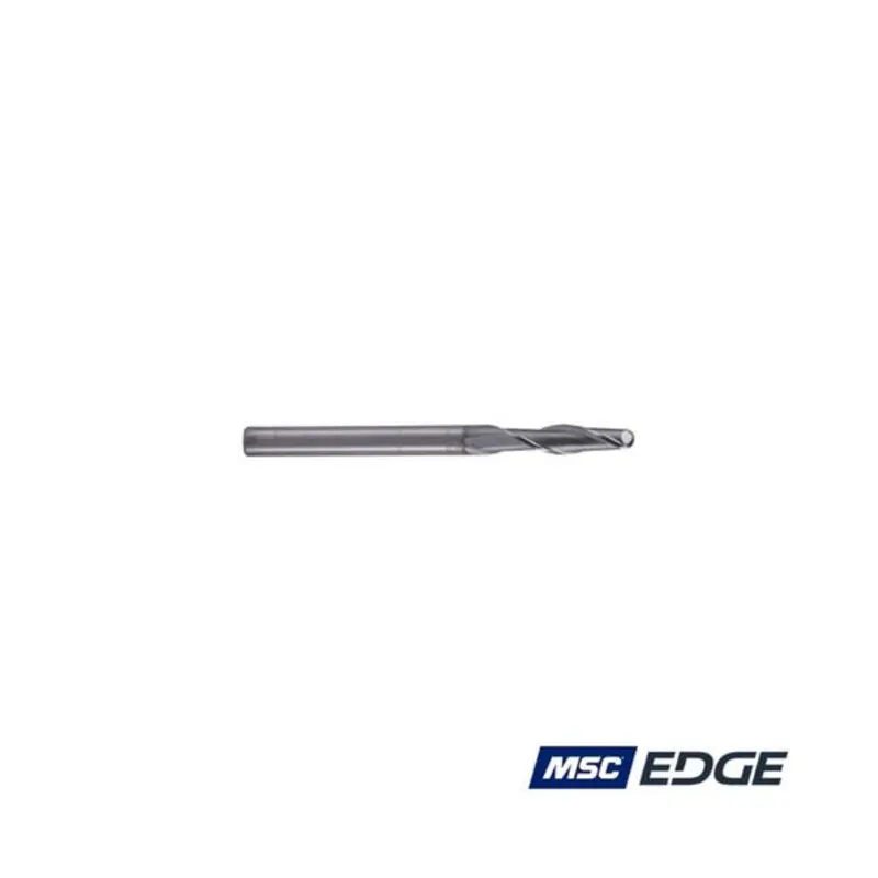 MSC Edge 4mm 2 Flute Solid Carbide AlCrSiN Coated Standard Length Ball Nose End Mill