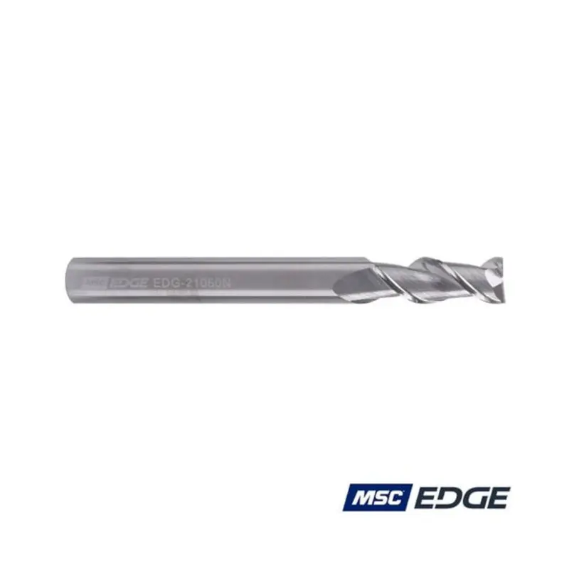 MSC Edge 6mm 2 Flute 45 Solid Carbide Uncoated High Helix End Mill