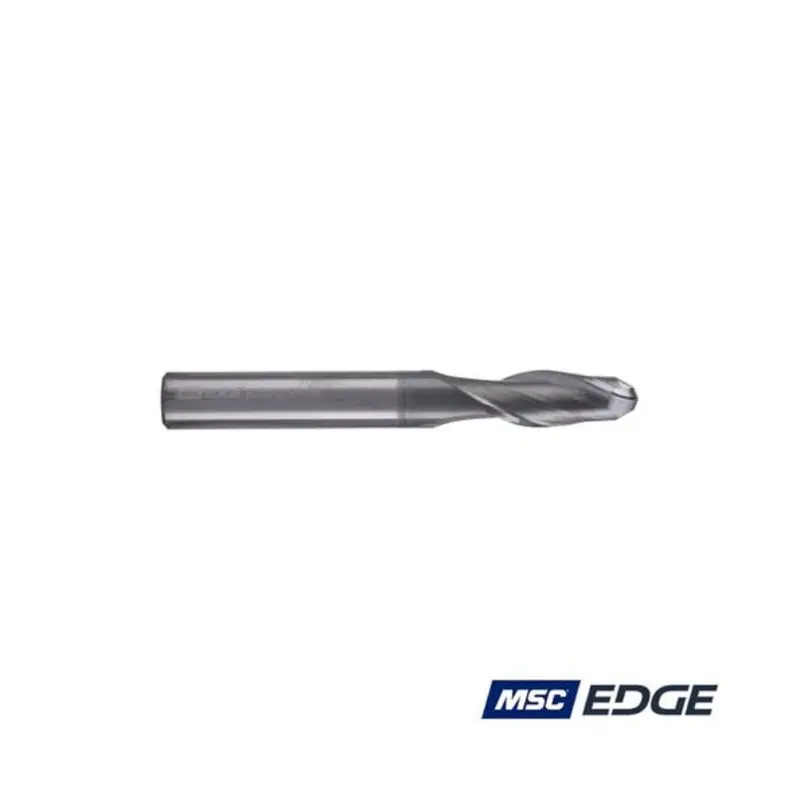 MSC Edge 8mm 2 Flute Solid Carbide AlCrSiN Coated Standard Length Ball Nose End Mill