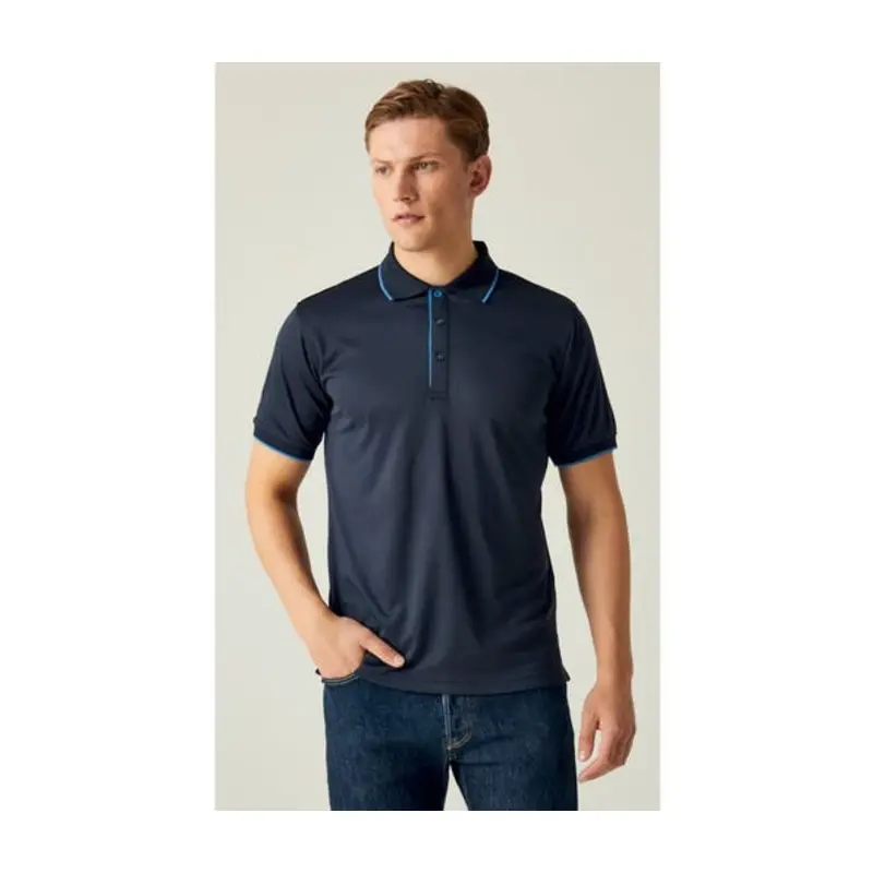Regatta Size XL Navigate Short Sleeve Polo Shirt - Navy/French Blue
