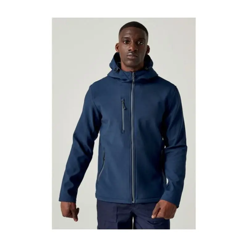 Regatta Size XL Navigate 2 Layer Softshell Jacket - Navy/Seal Grey