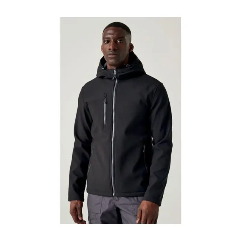 Regatta Size XL Navigate 2 Layer Softshell Jacket - Black/Seal Grey
