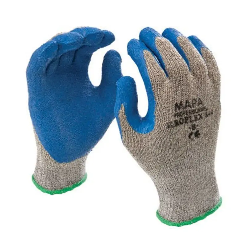 Mapa Size 7 Krytech 840 Natural Latex Glove - Blue
