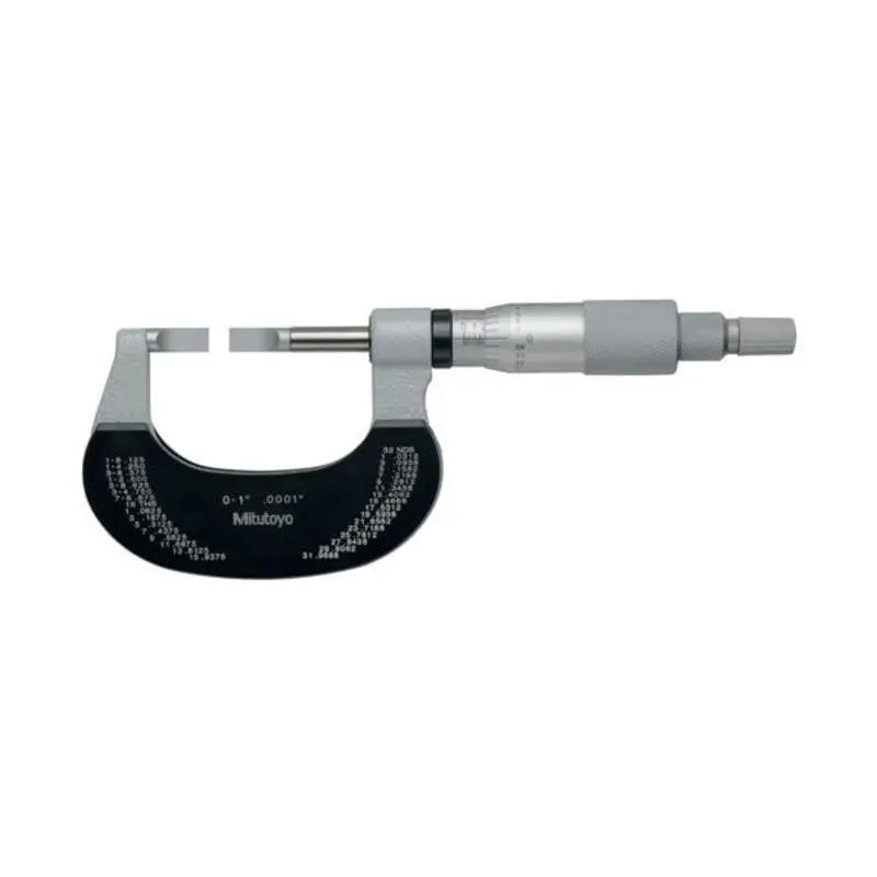 Mitutoyo 0-1in 0.75mm Hardened Steel Blade Micrometer