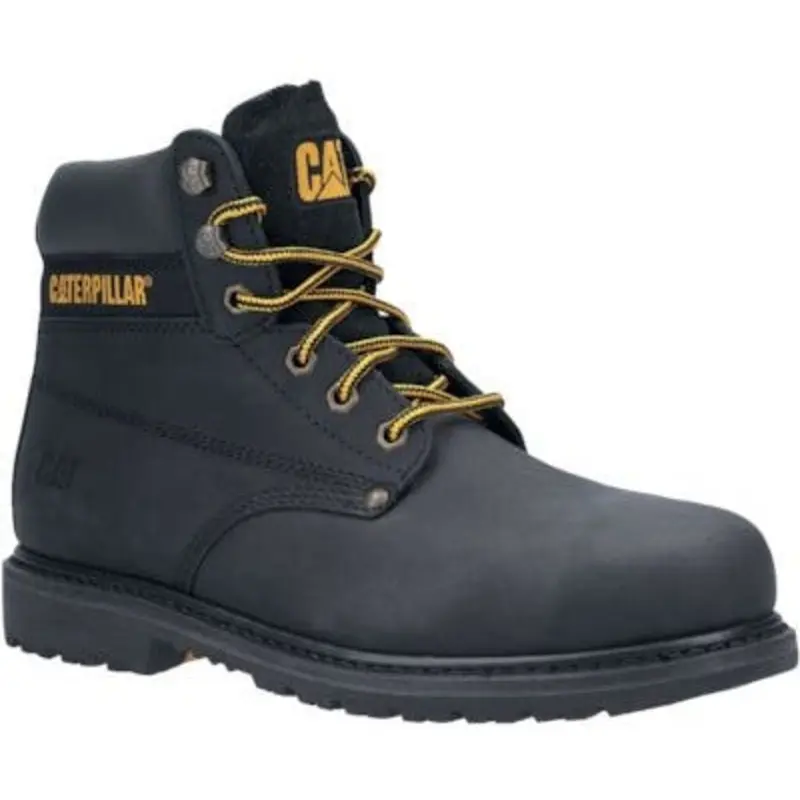 Caterpillar Powerplant Safety Work Boots - Black  | MSC Industrial Supply Co.