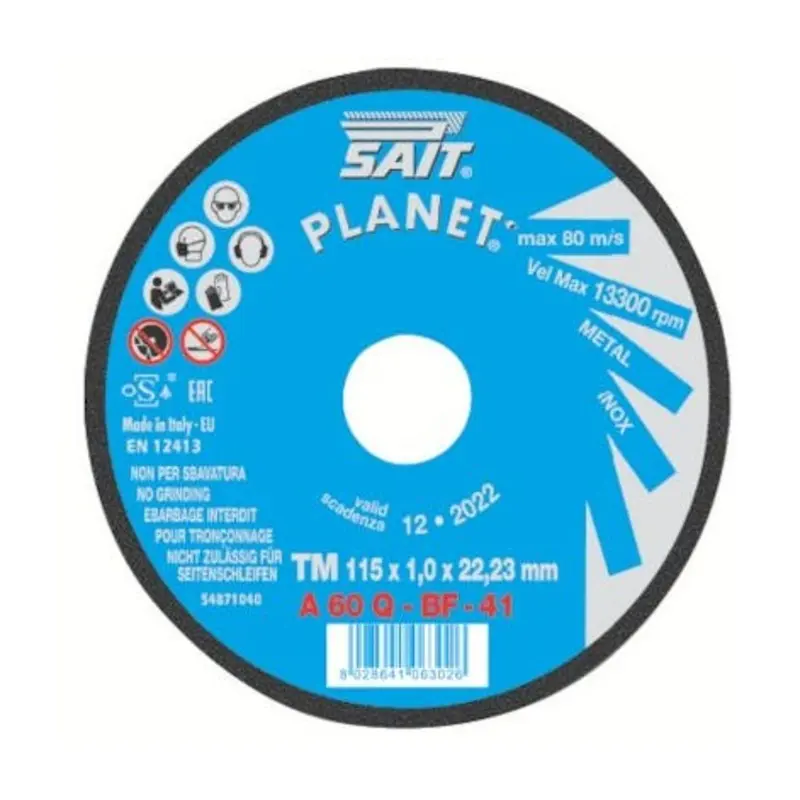 SAIT 115 x 1.6 x 22.23mm A46Q Planet General Purpose Cutting Disc