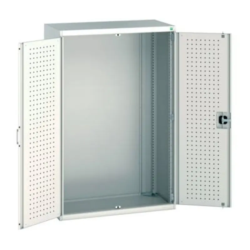 Bott 1050 x 525 x 1600mm Cubio Cupboard with Perfo Doors - Light Grey