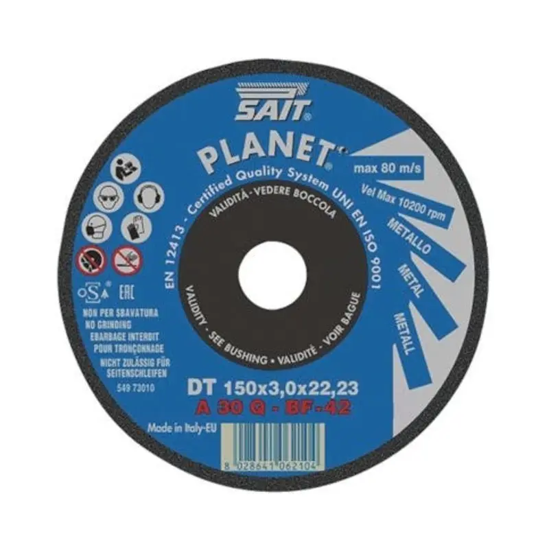 SAIT 100 x 3 x 16mm A30Q Planet General Purpose Cutting Disc
