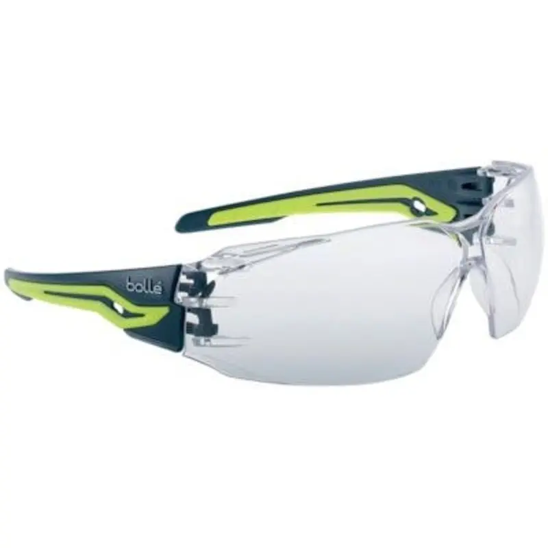 Bolle Silex+ Safety Spectacles - Clear Lens - Green Framed -Pack of 20