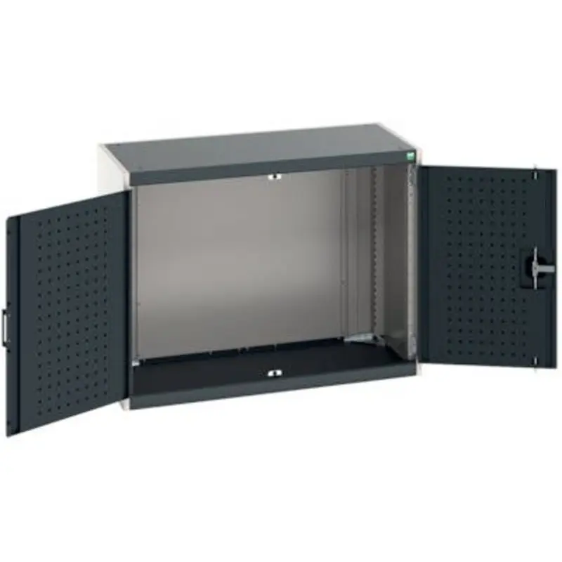 Bott 1050 x 525 x 800mm Cubio Cupboard wth Louvre Doors - Light Grey/Blue